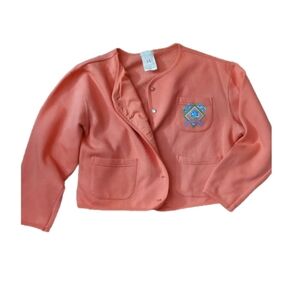 Esprit brand embroidered cardigan made in Taiwan R.O.C. Vtg